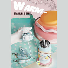 Cute 3D Head Cinnamoroll Stainless Steel Water Bottle