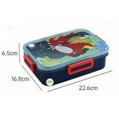 Dino 3-Compartment Plastic Lunchbox