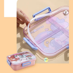 Dino 3-Compartment Plastic Lunchbox