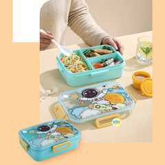Dino 3-Compartment Plastic Lunchbox
