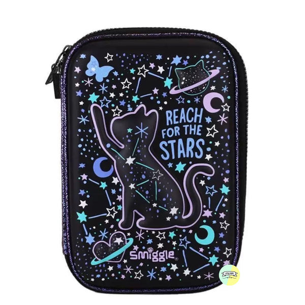 Smiggle Original Cat Designed Hardtop 3D Pouch