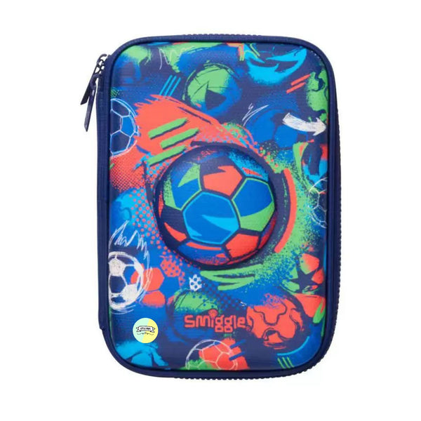 Smiggle Original Football Designed Hardtop 3D Pouch