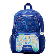 Smiggle Bagpack (17 inches) - Blue Gaming Console Themed