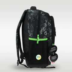 Smiggle Bagpack (17 inches) - Football Black Themed