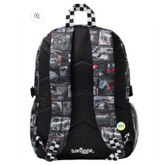Smiggle Bagpack (17 inches) - Grey Race Car Themed