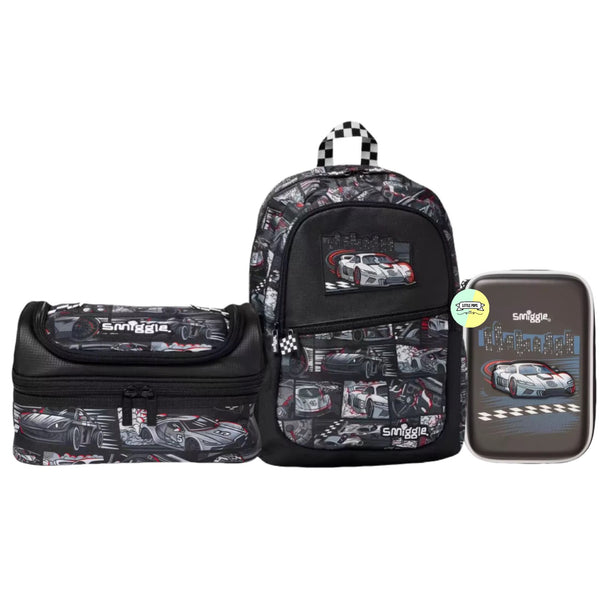 Racing Car Back to School Deal - Smiggle Edition (17 inch bag)