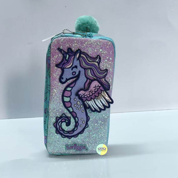 Cute Smiggle Sea Horse Designed Pencil Pouch