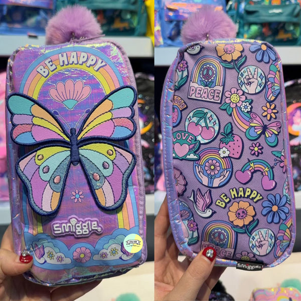 Cute Smiggle Butterfly Designed Pencil Pouch