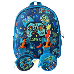 Cute Game Themed Bagpack with hanging pockets (10 inch)