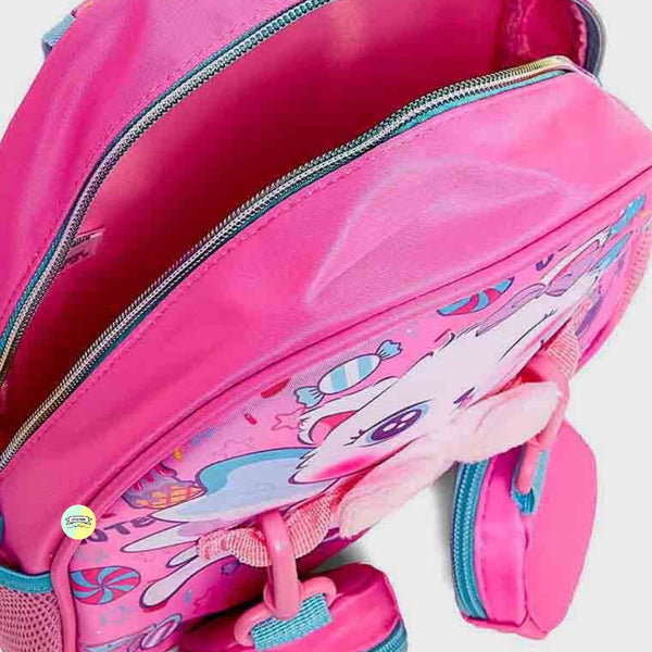 Cute Butterfly Themed Bagpack with hanging pockets (10 inch)