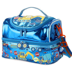 Excavator Double Decker Insulated Lunch Bag