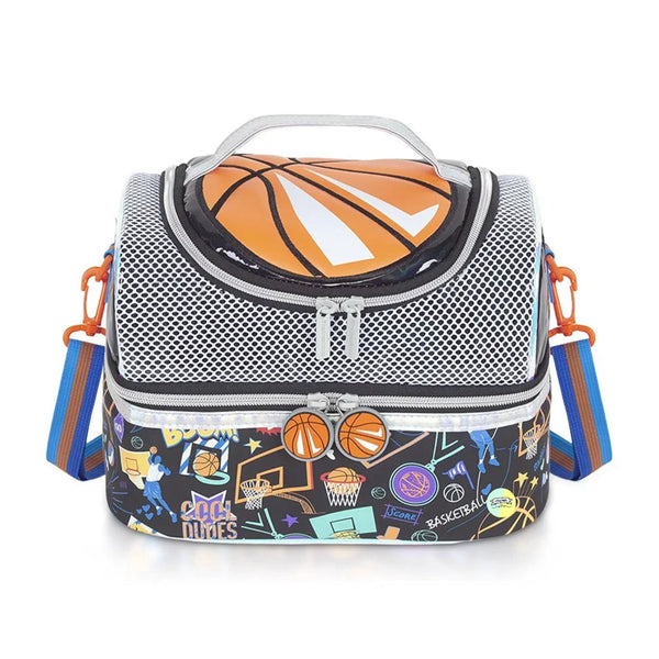 BasketBall Double Decker Insulated Lunch Bag
