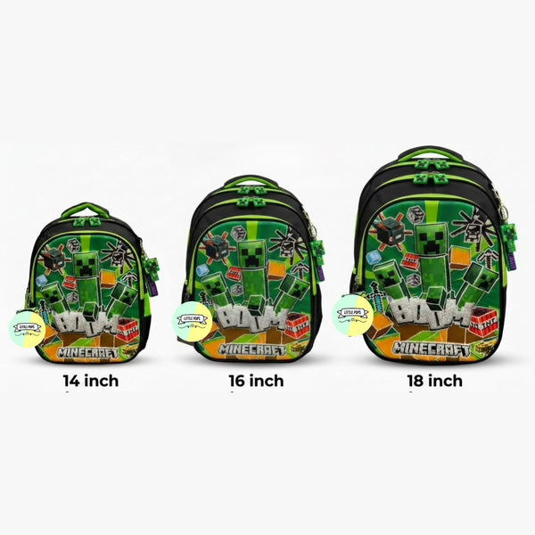 Minecraft Themed School Backpack (available in 3 sizes)