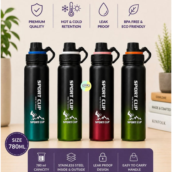 Premium Stainless Steel Water Bottle – 780ml (BPA Free)