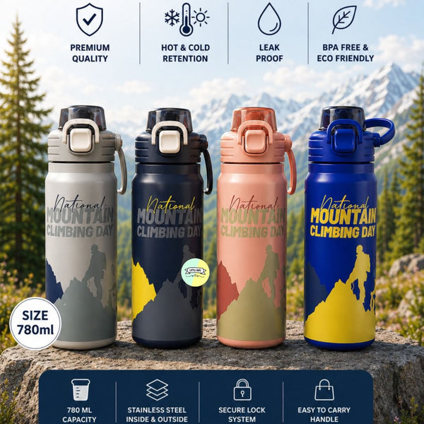 Mountain Themed Stainless Steel Water Bottle