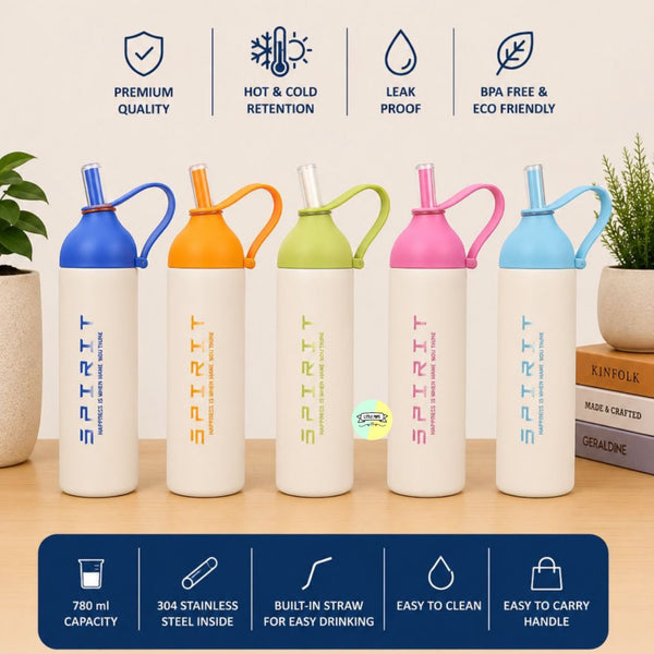 Pastel Colored Sipper Stainless Steel Water Bottle
