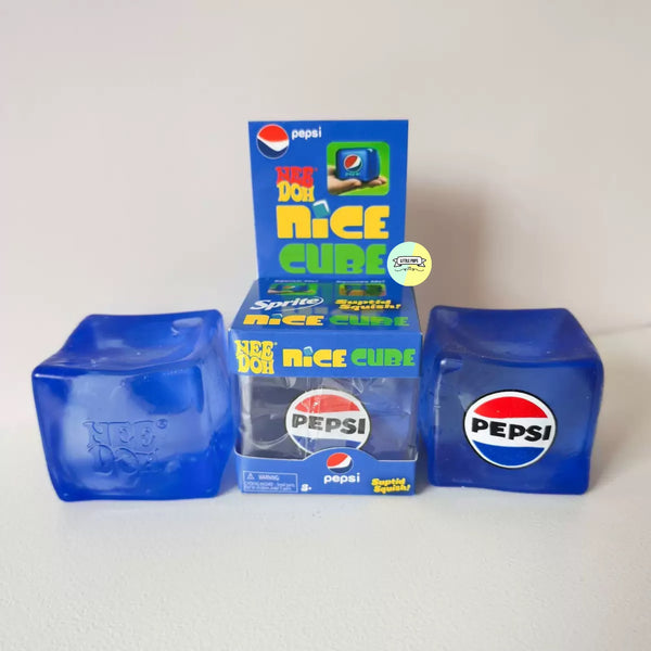 Original NeeDoh Cube Soda Squishy (Blue Soda)