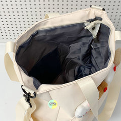 Cute Aesthetic Tote Bag with Multiple Pockets | Trendy Shoulder Bag