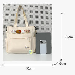 Cute Aesthetic Tote Bag with Multiple Pockets | Trendy Shoulder Bag