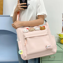 Cute Aesthetic Tote Bag with Multiple Pockets | Trendy Shoulder Bag