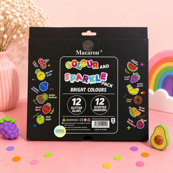 Macaron Colour & Sparkle 24-Piece Art Set