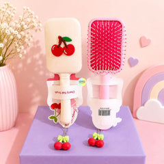Cute Cherry Themed Hairbrush