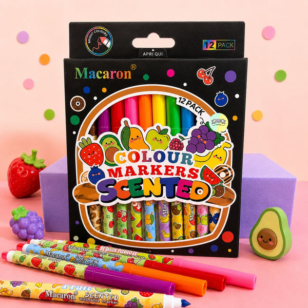 Scented Colour Markers – 12 Piece Set
