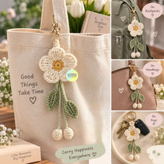 Cute Crochet Flower Key Chain