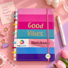 'Good Vibes' Colorful Spiral Notebook