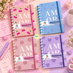 Cute Colourful Spiral Notebook