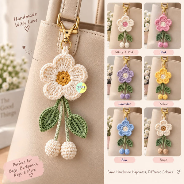 Cute Crochet Flower Key Chain