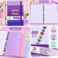 'Good Vibes' Colorful Spiral Notebook