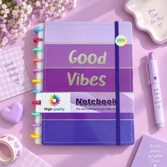 'Good Vibes' Colorful Spiral Notebook