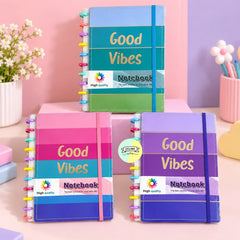 'Good Vibes' Colorful Spiral Notebook