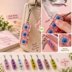 Sensory Keychain Toy – Press Button LED Fidget Keyring