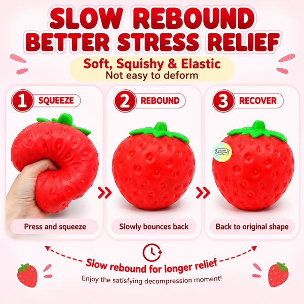 Cute Strawbery Designed Squishy