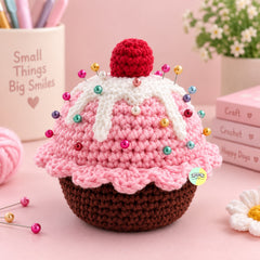Cute Crochet Cupcake Pin Cushion