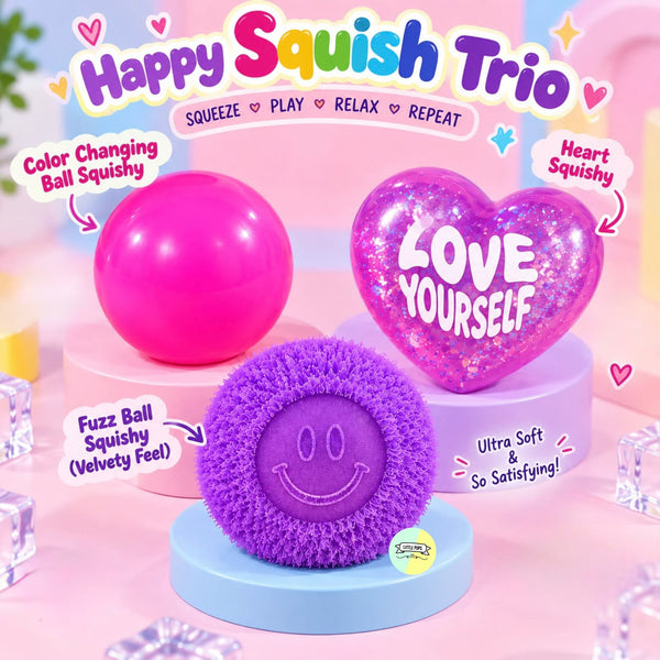 Happy Squish Trio (3 Piece Squishy Set)