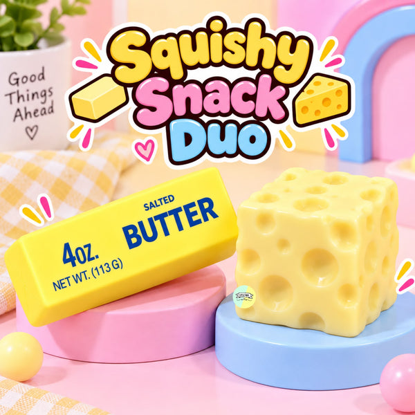 Squishy Snack Duo (Butter & Cheese)