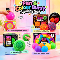 NeeDoh Fun & Colour Burst Squishy Set (4 Piece Set)