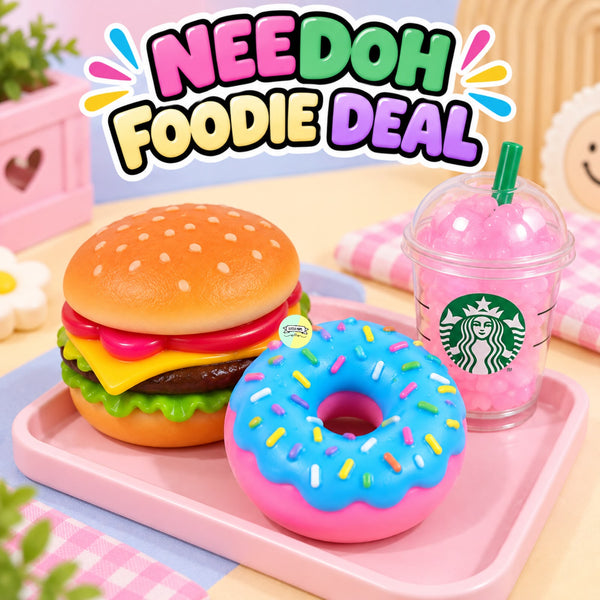 NeeDoh Food Combo Squishy Deal (3 Piece Squishy Set)