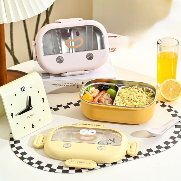 Cute Smiley Stainless-Steel Lunchbox (2 compartments)