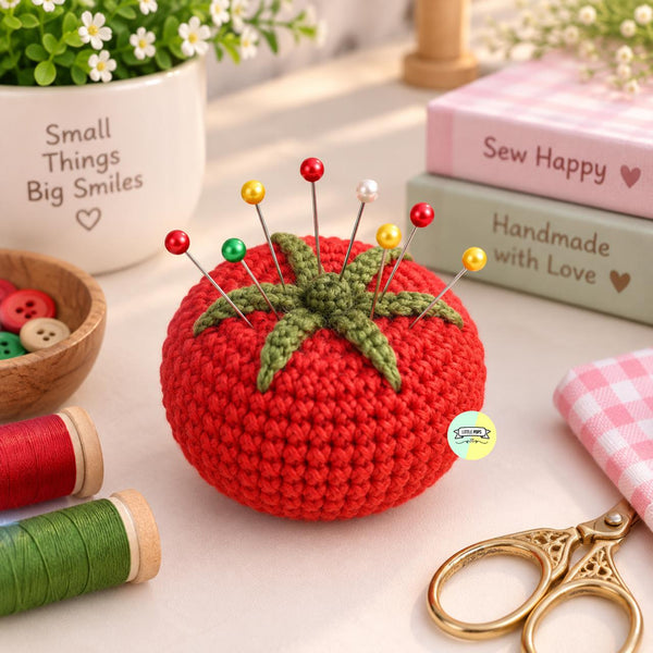 Cute Crochet Tomato Pin Cushion
