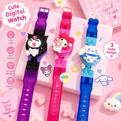 Cute Character Rotating Digital Watches