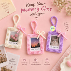 Cute Crochet Memory Photo Holder