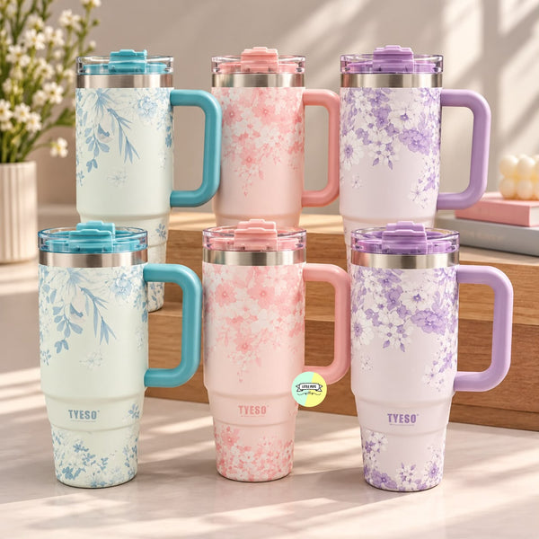 Cute Floral Tyeso Stainless Steel Tumbler
