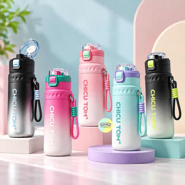 Trendy Stainless Steel Spray Water Bottle