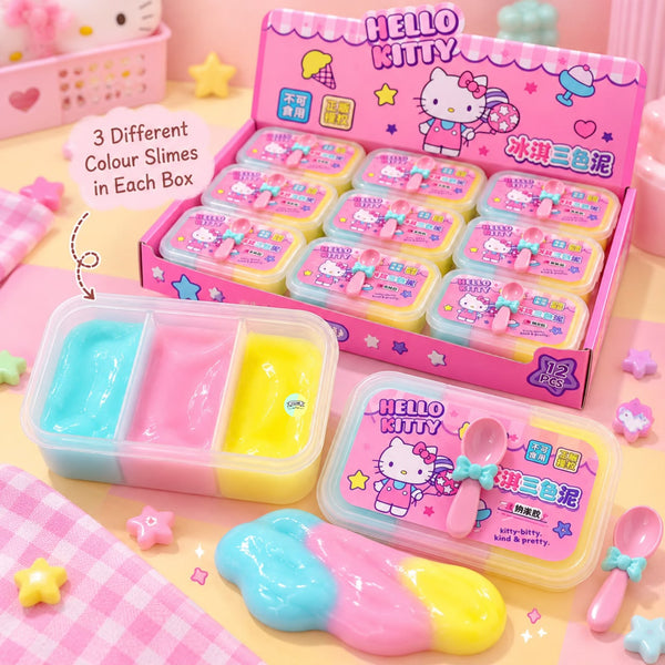 Hello Kitty Cotton Candy Slime with Spoon
