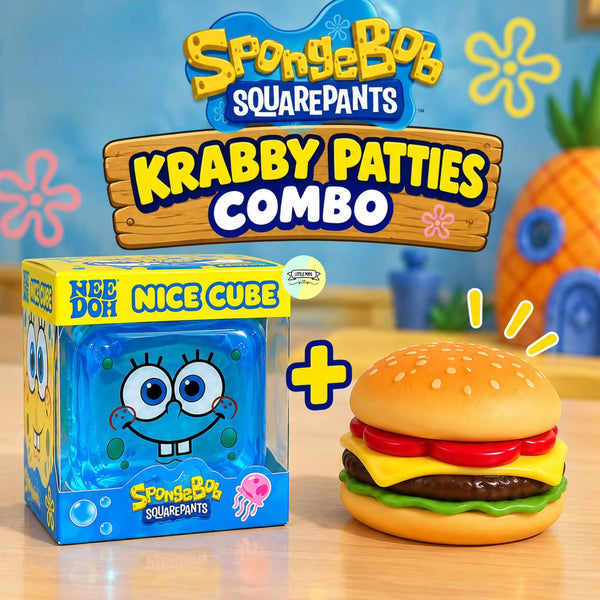 Original NeeDoh "SpongeBob Krabby Patties" Squishy Combo
