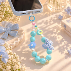 "Love Letters & Pearls" Beaded Mobile Charm & Keychain